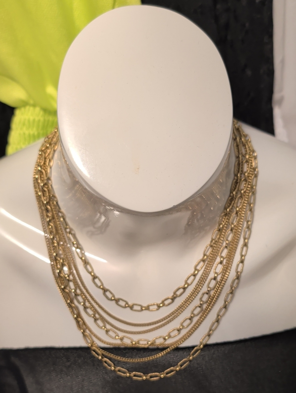 Monet Multi-Layer Gold Chain Necklace With 8 Layers
